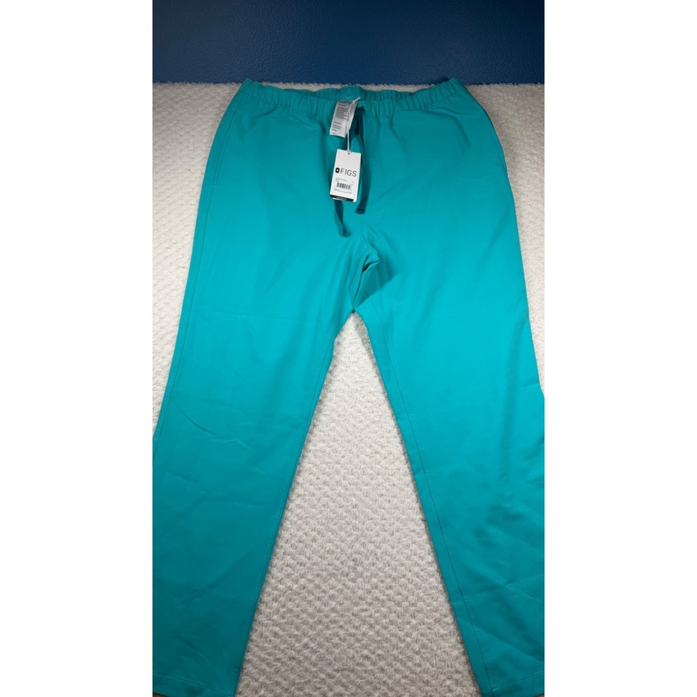 FIGS Men's Pisco™ Basic Scrub Pants AQUA TEAL Technical Collection FM4500 Large